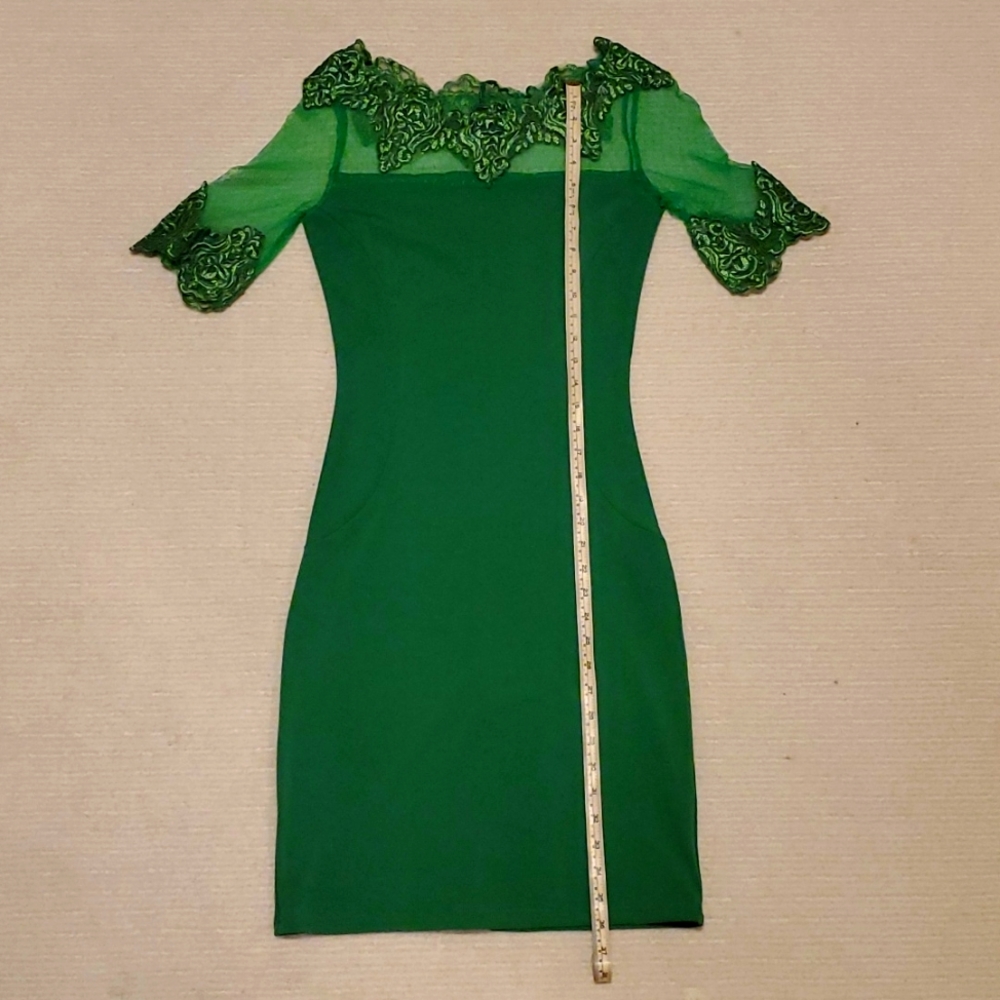 Women's Lace Green Evening Dress